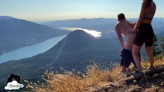 mountain summit strap on pegging breathtaking view - porn video