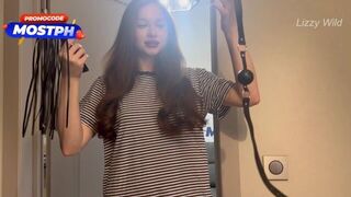 I found a BDSM set and tried it for the first time with my stepbrother - porn video