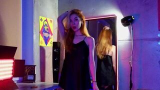 Redhead in a camisole wants you to get dirty with her - porn video